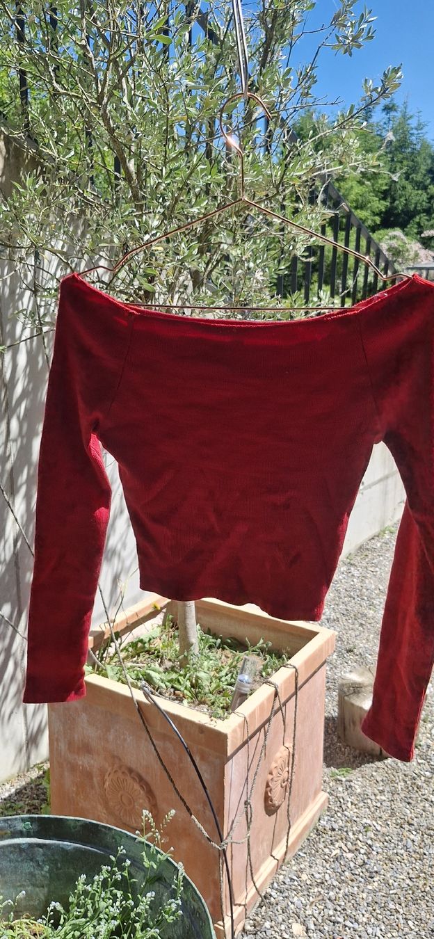 Top: Rotes Brandy Melville Langarm Top – Usato da Wohlen b. Bern venduto da lau_7vcp 2