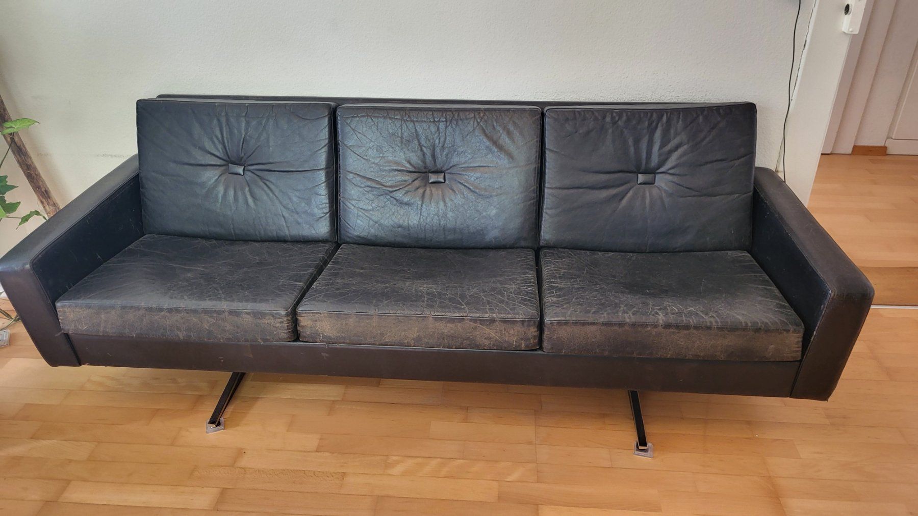 Divani: Leder Sofa Klassiker, schwarz, gebraucht – Usato da Uster venduto da Ghelfi01