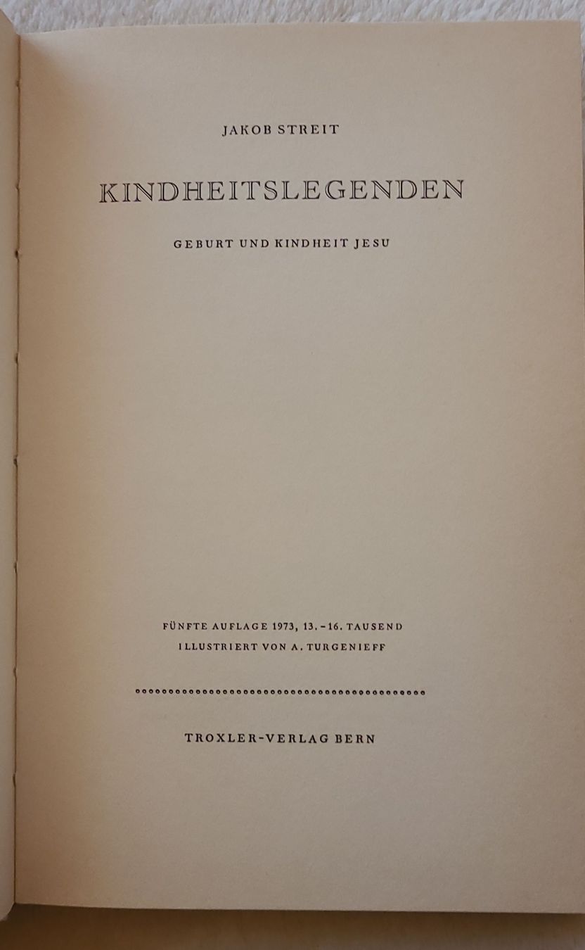 Libri: Jakob Streit - Kindheitslegenden, illustriert, 1973 – Usato da Horgenberg venduto da Klatschmohnmaria