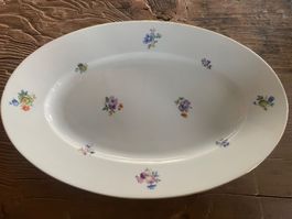 Ovale Meissen Schale floral gemalt guter Zustand
