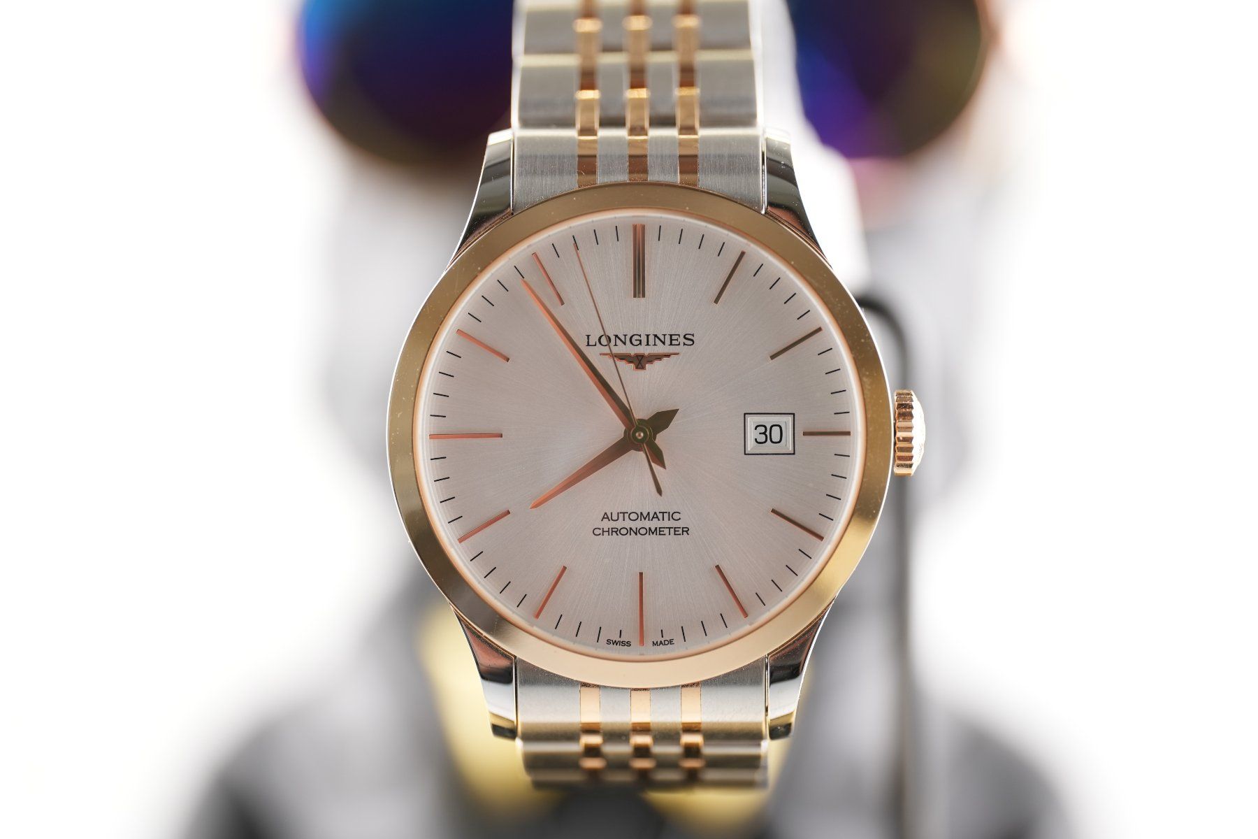 Longines Uhren: Longines Record Gold&Stahl Herrenuhr – Gebraucht aus Basel von Vip24