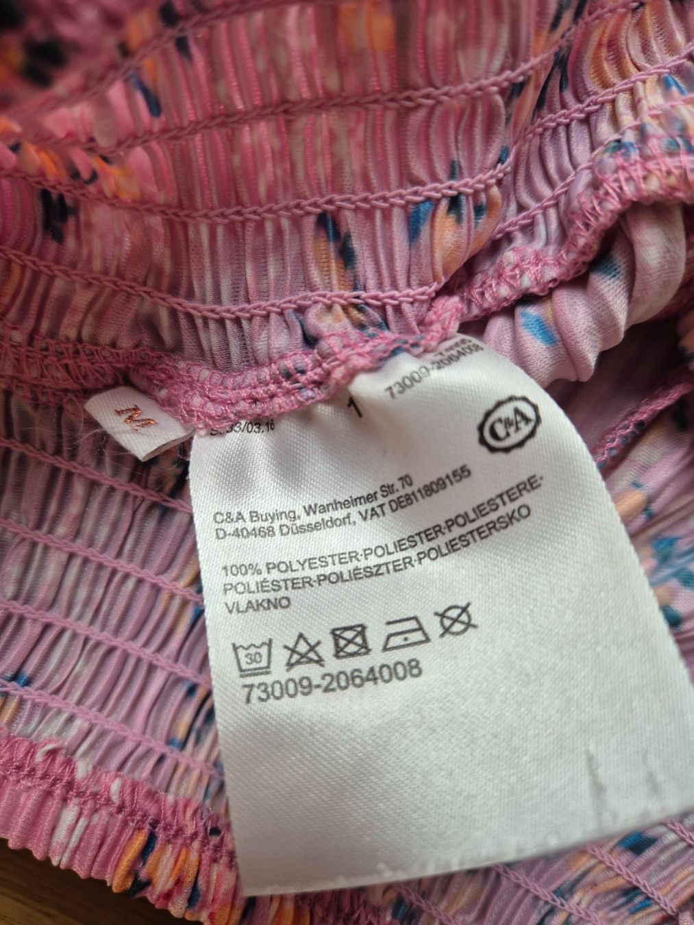Pantaloni: Clockhouse Sommerhose, Gr. M, rosa Blumenmuster – Usato da Rheinau venduto da Jackandjones01 3