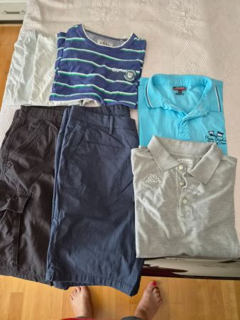 Sommer Herren Kleiderpaket: Polo,Shirts & Shorts, L / XL