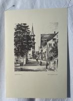 Original Lithographie von J. Nohl - Beckenstube Schaffhausen