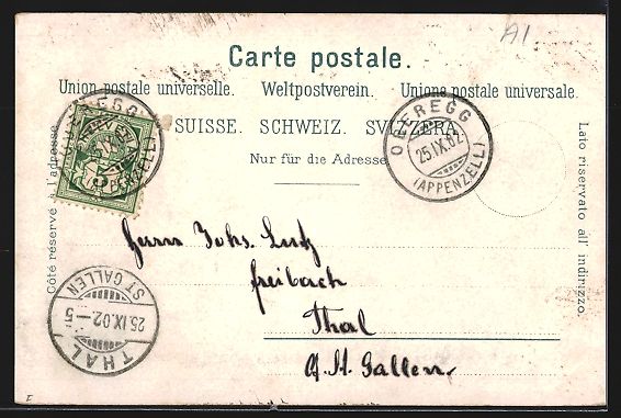 Ansichtskarten: St. Anton /Oberegg, Hotel Rössli, St. A – Gebraucht aus Berlin von bartko-reher 1
