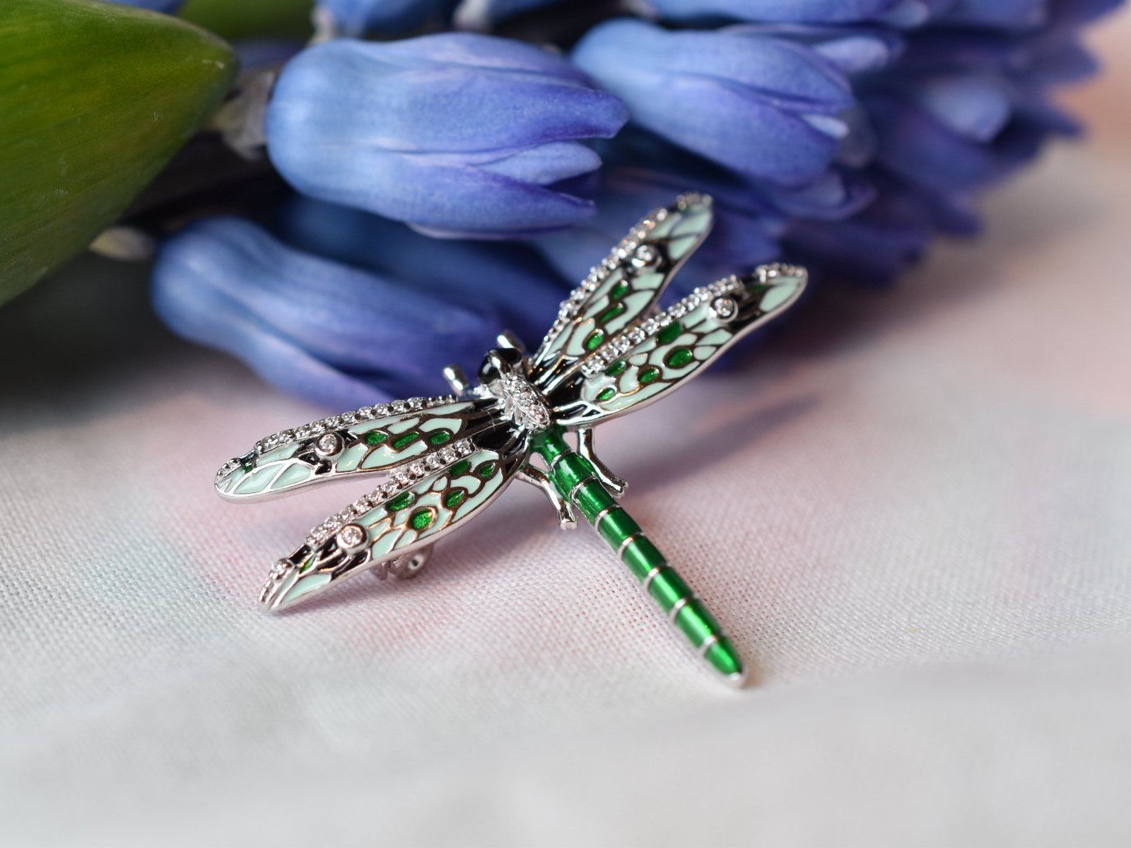Spille & Fermagli: Damen Brosche aus Sterling Silber, "Libelle" – Nuovo e nell'imballaggio originale da Laufen venduto da flowerfan 2