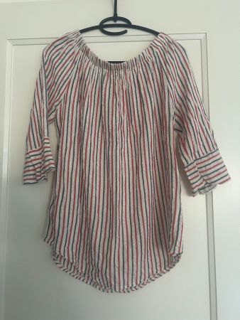 Sommerlich gestreifte Bluse/ Shirt Gr. 38