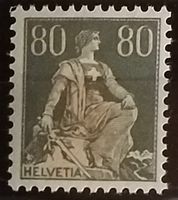 W) 141, Sitzende Helvetia postfrisch Kt. 80.-