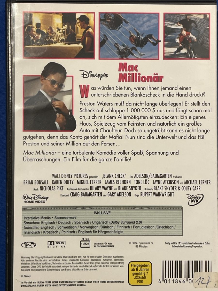 Tutti i DVDs: Mac Millionär (1994)  selten! – Usato da Waldenburg venduto da Mimily33 1