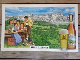 APPENZELLER BIER GROSS 100 x 62 WERBESCHILD MIT SÄNTIS
