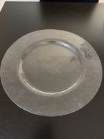 Glas Teller, Vintage Look, Durchsichtig 37 cm Durchmesser