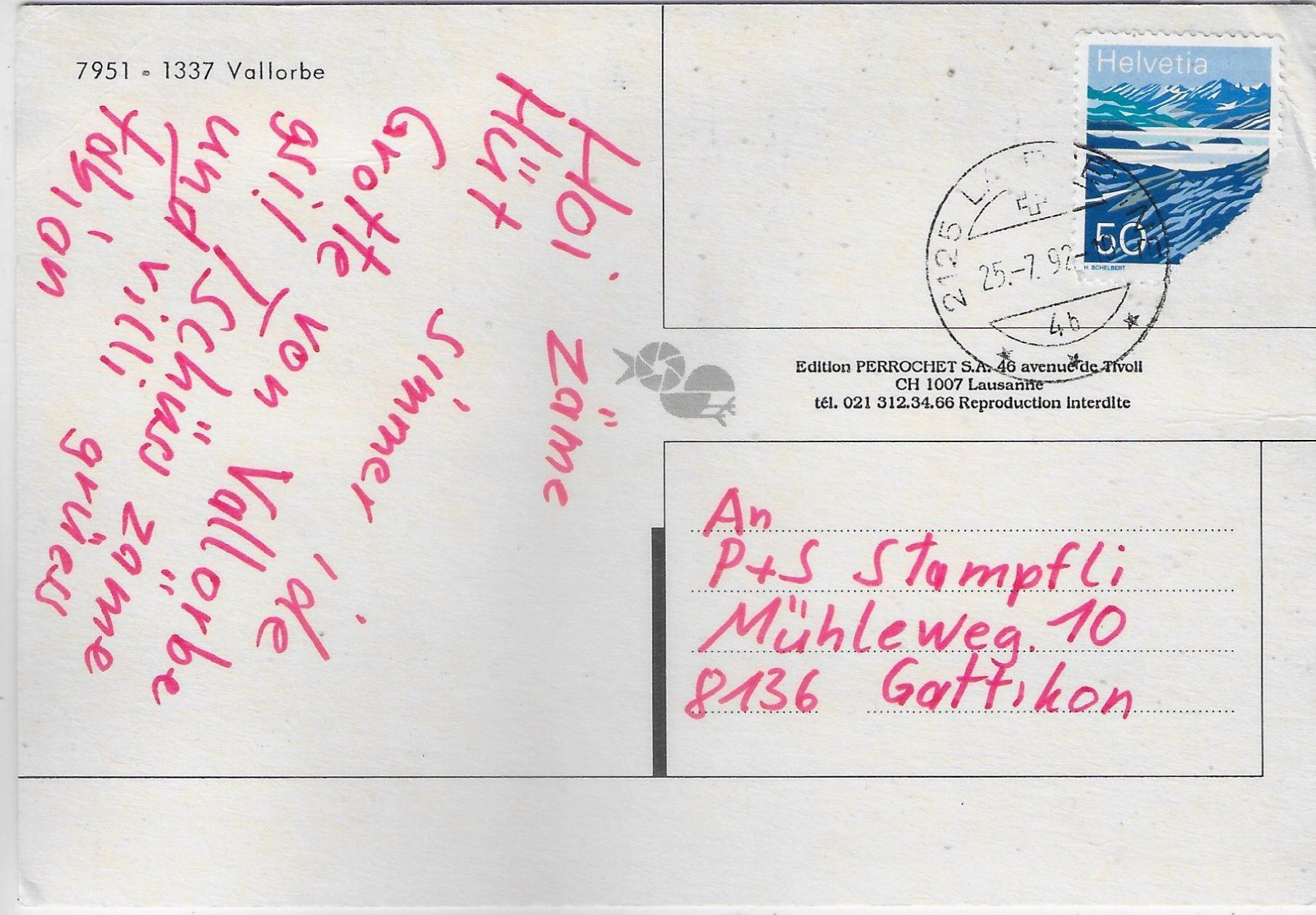 Cartoline postali: Vallorbe - Multiview – Usato da Ettingen venduto da Kartenplanet 1
