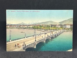 Genève - Pont du Mont-Blanc et le Mont-Blanc