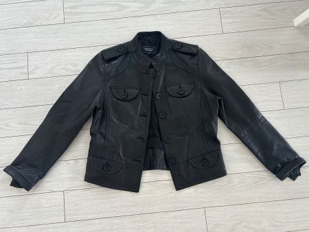 Vintage black leather jacket (S/M)