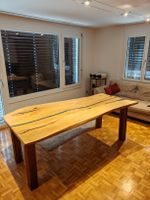 Massivholztisch Esstisch Epoxidharz Tisch Unikat Tisch