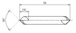 1 Stk. VHM Fasenfräser Ø8 90°