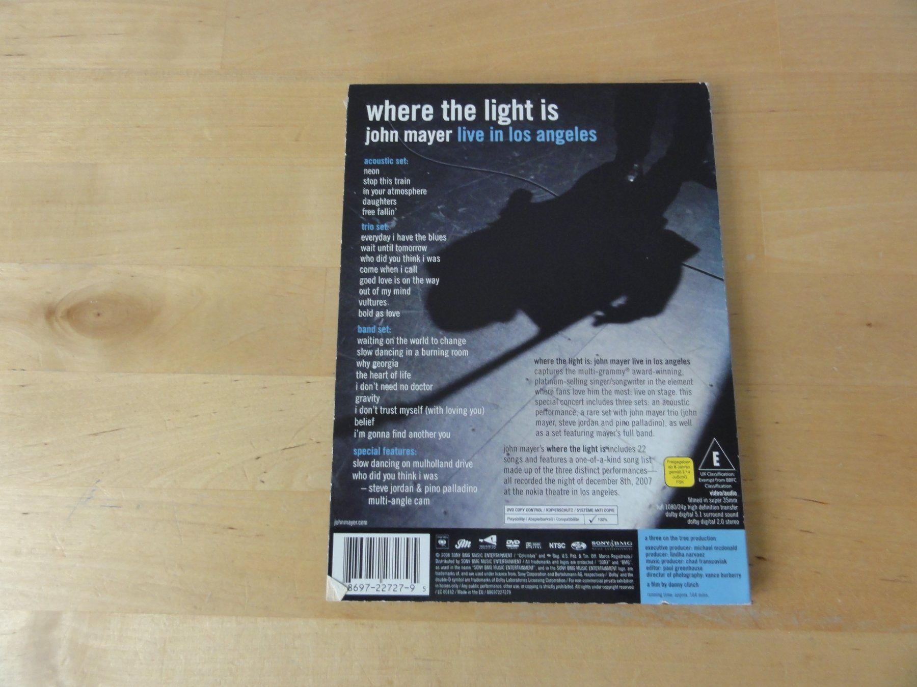 Tous les DVDs: JOHN MAYER "Where the light is" – D'occasion à zürich par Goldimmund 6