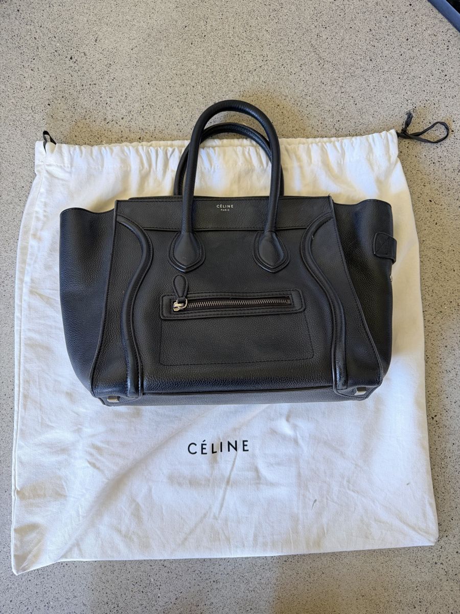 Celine Borse da donna: Celine Trapeze Tasche Schwarz Leder – Usato da Zumikon venduto da Roman24zh 2