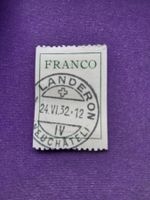 Francomarke Vollst. LE LANDERON, grün, 24.IV.32