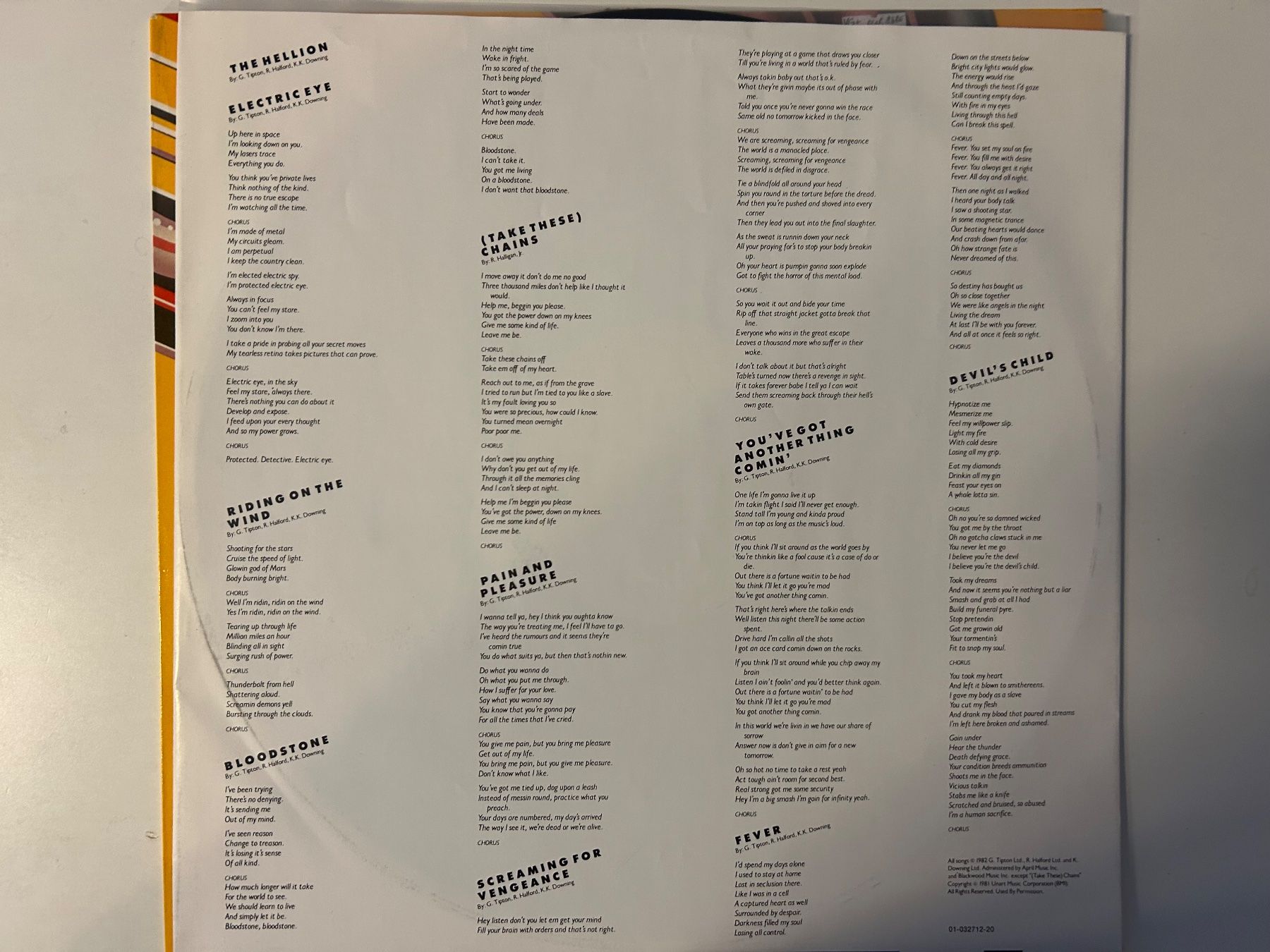 Dischi in vinile: Judas Priest - Screaming for Vengeance – Usato da Aesch BL venduto da BlueMusicRecords 3