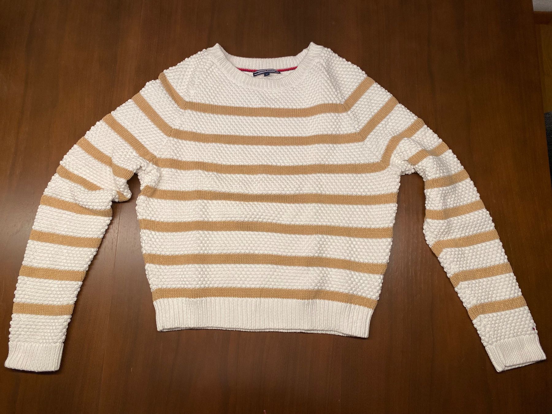 Tommy Hilfiger Maglioni & Felpe: Tommy Hilfiger Pullover, weiss/beige, Gr. XS – Usato da Zumikon venduto da leskel