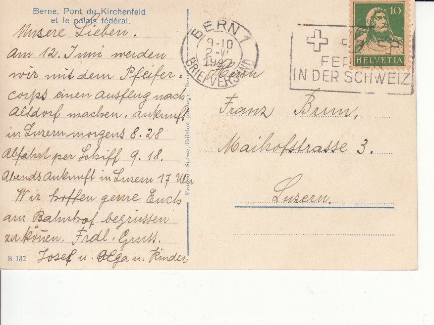 Cartes postales: Bern 1927 – D'occasion à Bürglen TG par StampGraf 1