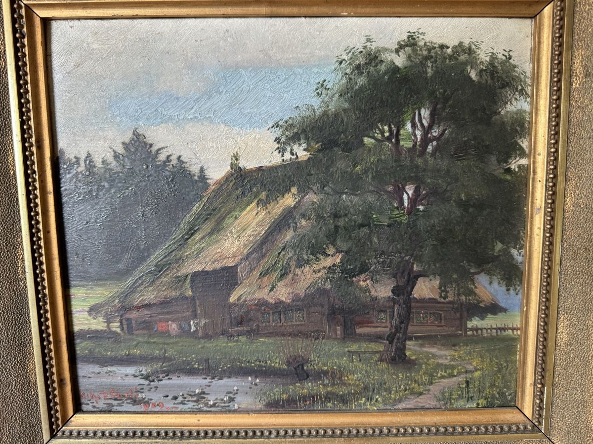 Gemälde: Ölgemälde Landschaft Bauernhaus, von Othmar Döbeli – Gebraucht aus Grellingen von laranna 2