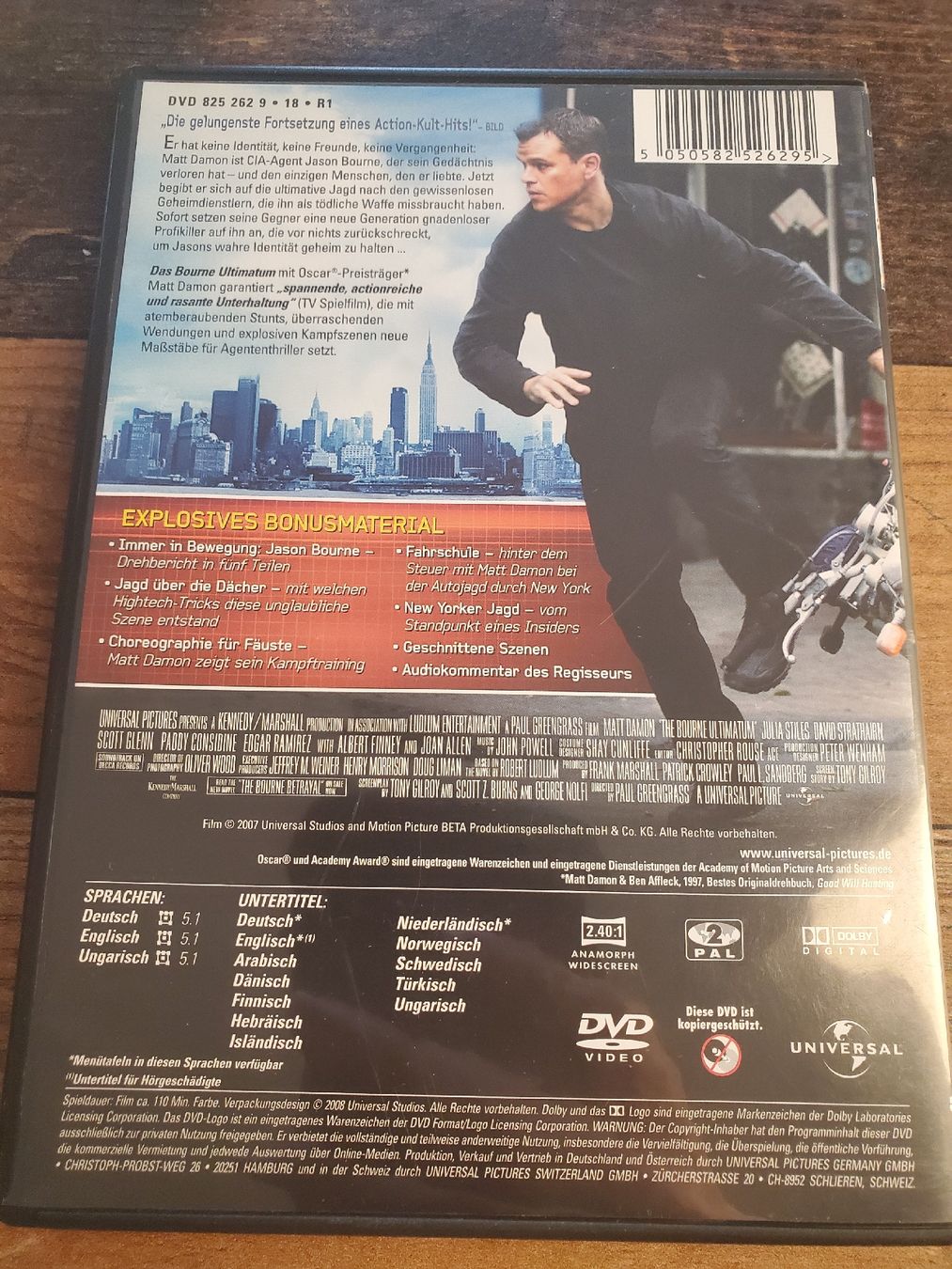 Tutti i DVDs: DAS BOURNE ULTIMATUM DVD – Usato da Weinfelden venduto da RobsFortune 2