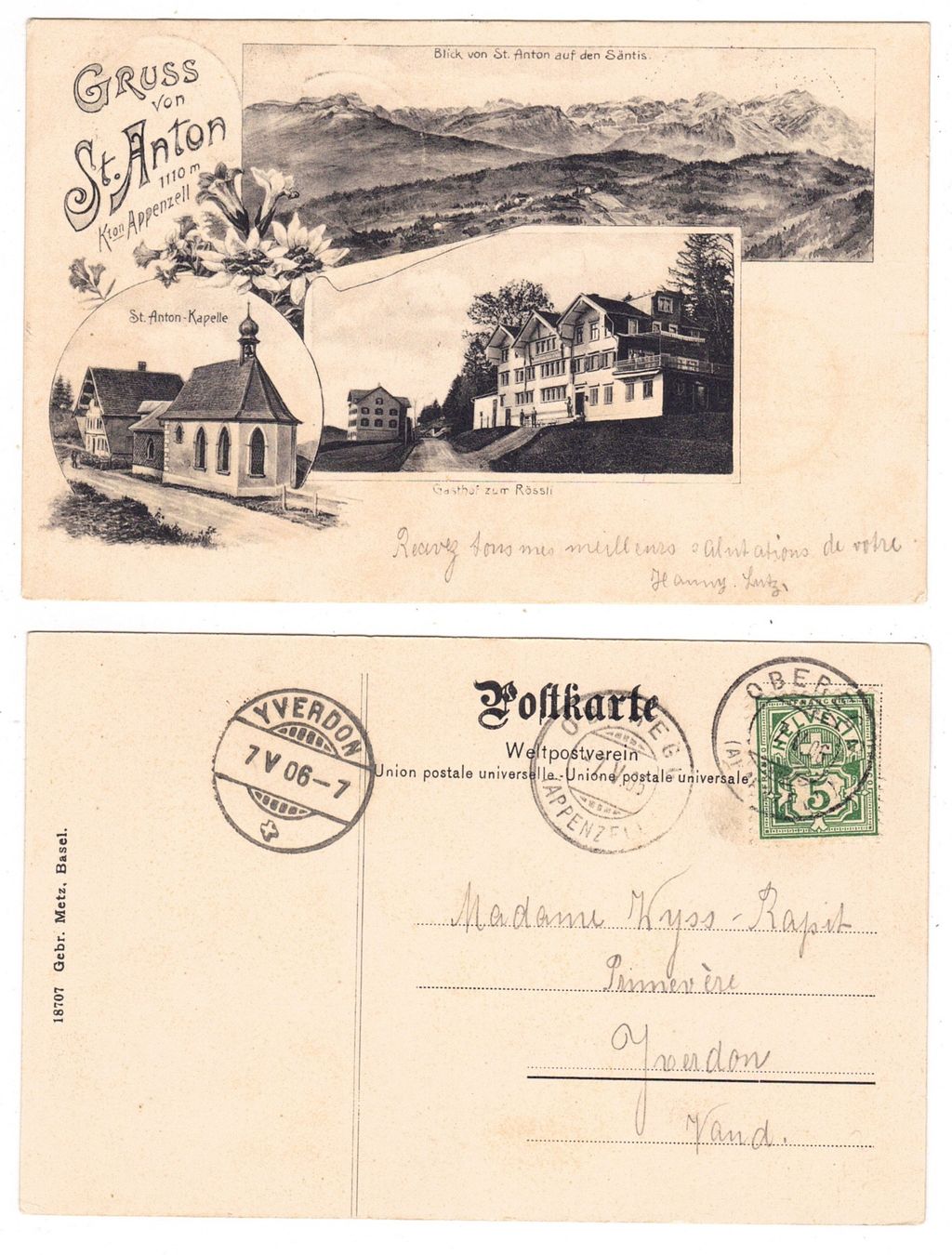 Cartes postales: Gruss von St.Anton – D'occasion à La Tour-de-Peilz par amjust