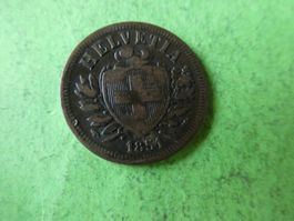 Schweiz 1851, 2 Rappen