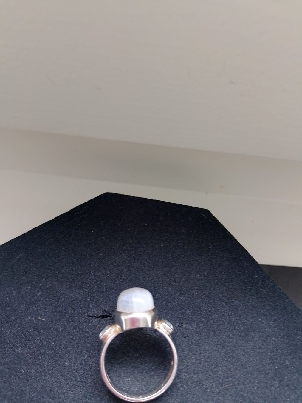 Ringe: Silberring mit Mondstein und blauem Topas – Gebraucht aus Steinhausen von Siris01 1