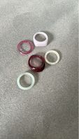 5 Ringe, verschiedene Farben und Formen