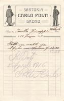 Grono (GR) Fattura Sartoria Carlo Polti 1915