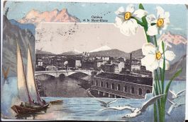 GENÈVE, carte fenêtre avec l'usine électrique