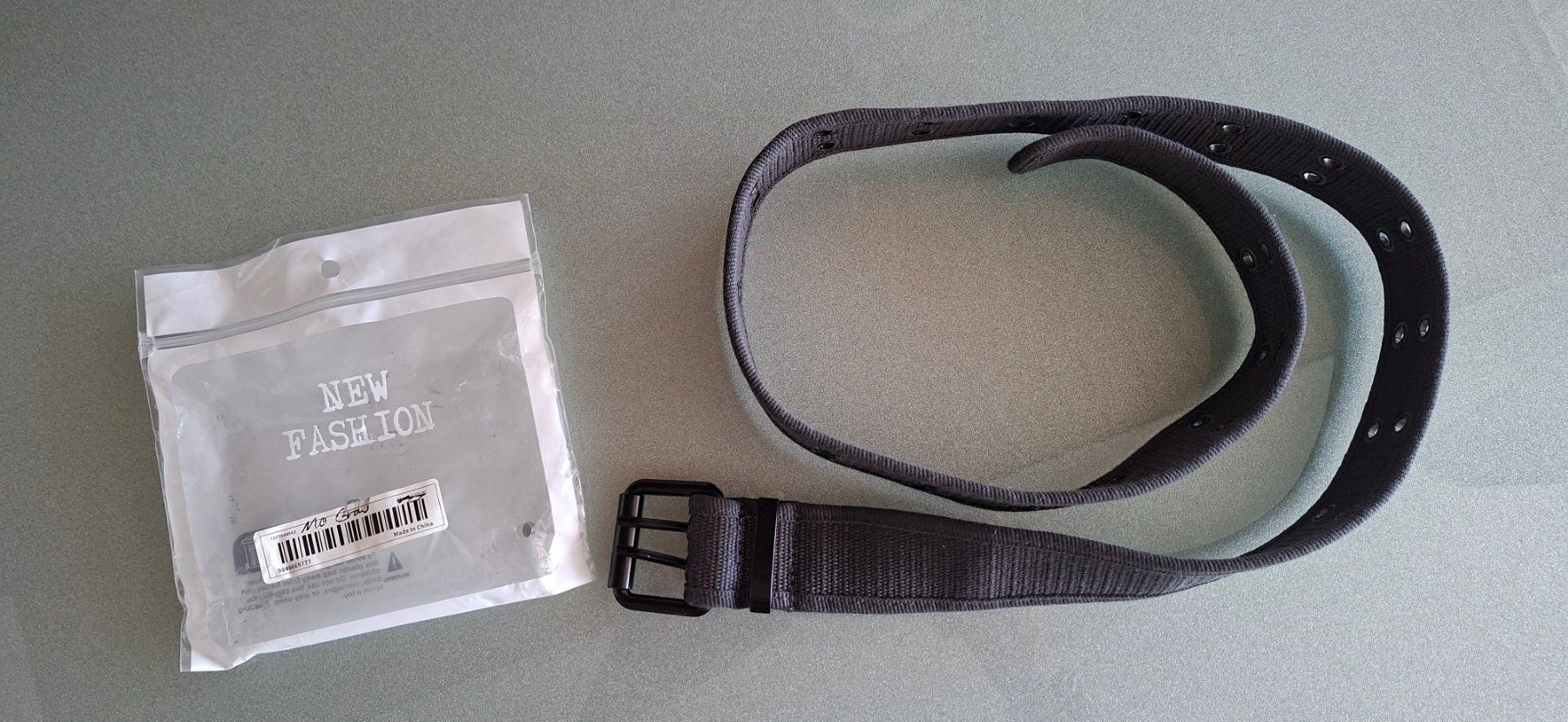 Cinture: Doppelloch Stoff Gürtel Grau 110 cm – Nuovo e nell'imballaggio originale da Bern venduto da Stalino 2