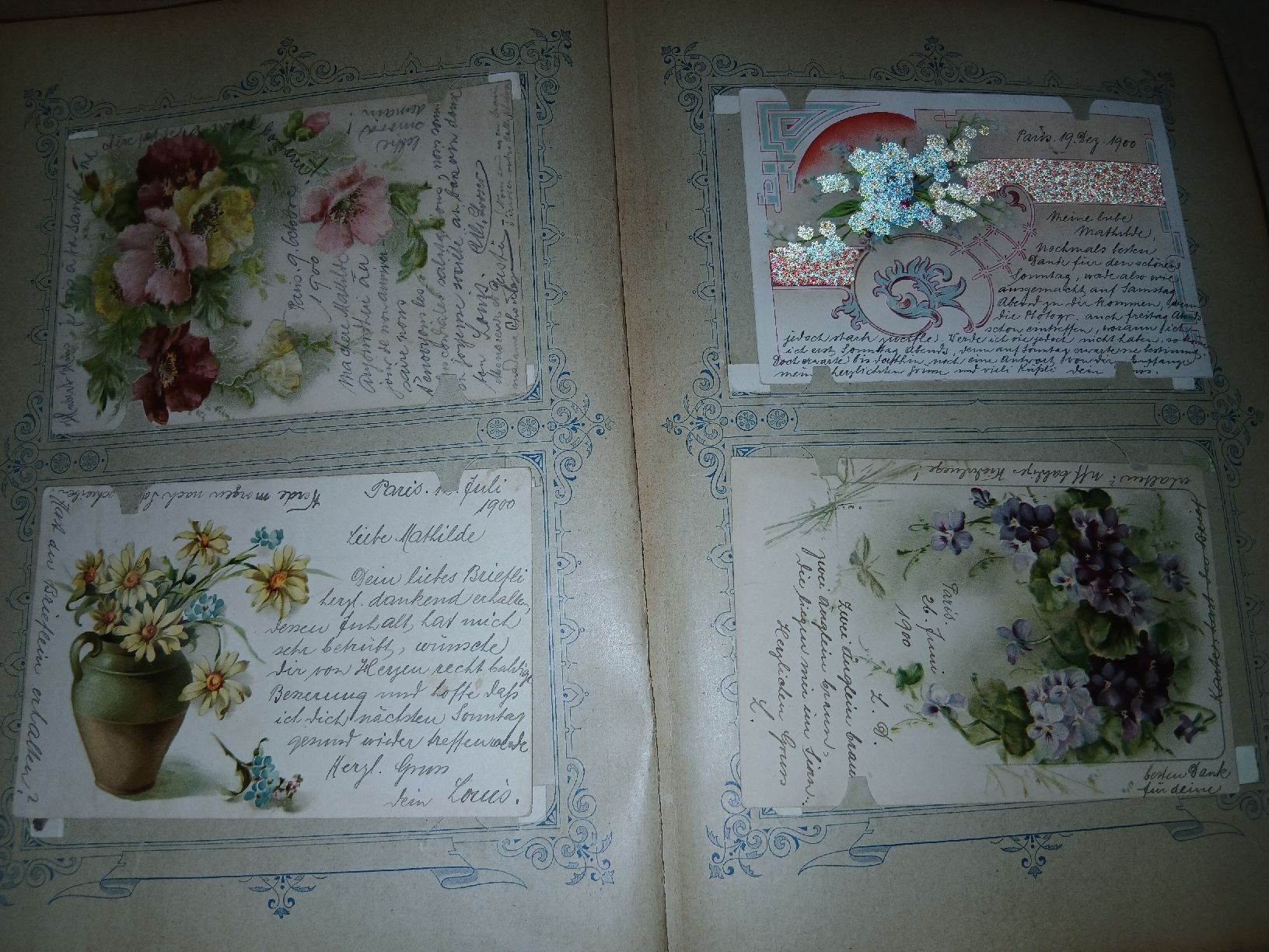 Ansichtskarten: Album Postkarten alt 1900-19003 – Gebraucht aus Münchenstein von Sozial_Labor_Brocki 1