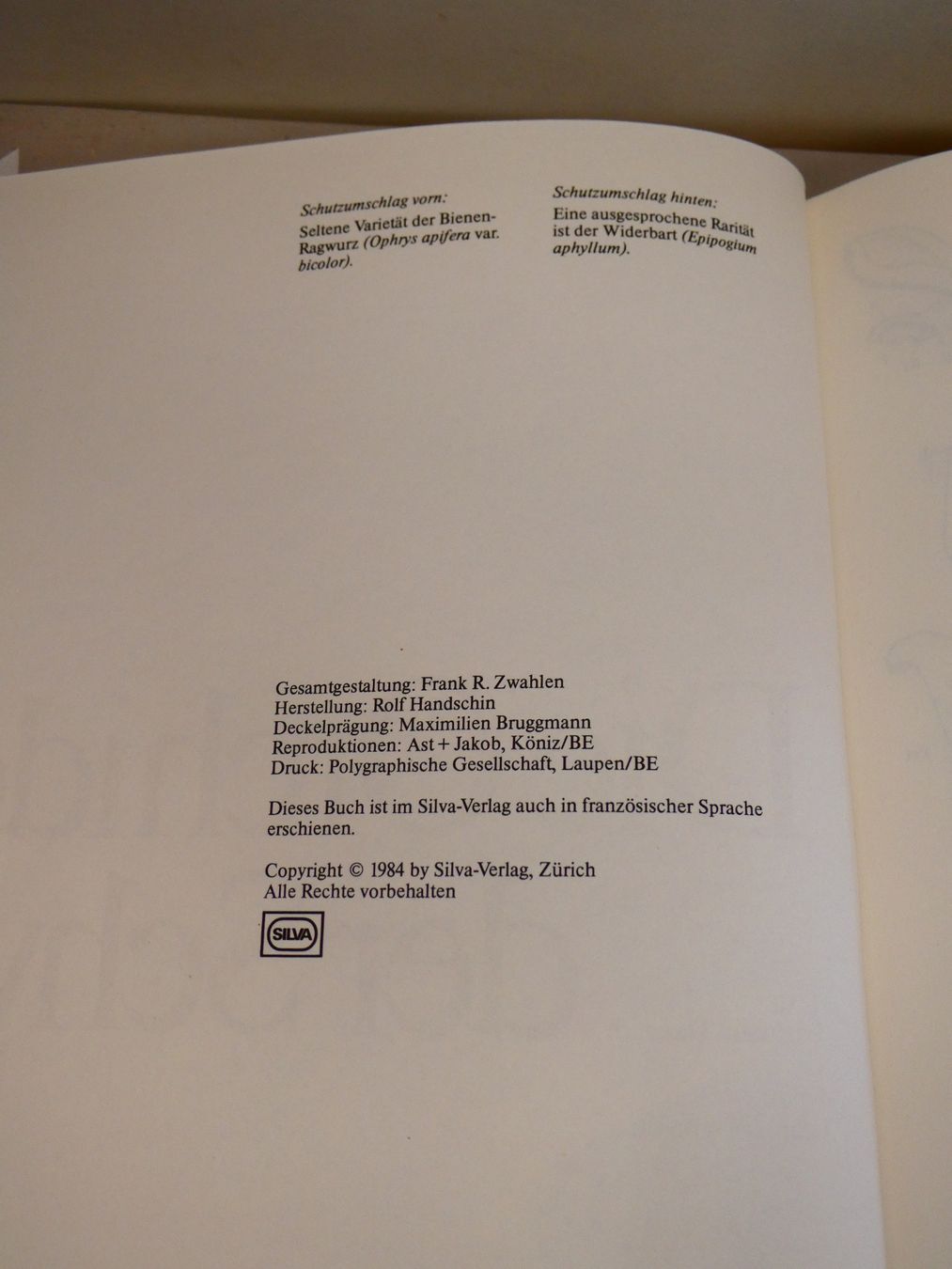 Libri: Buch: Die Orchideen der Schweiz Silva-Verlag – Usato da Rafz venduto da Powacaddy 1