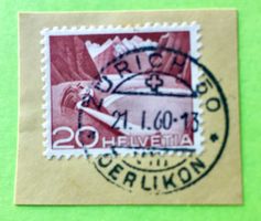 Nr.301A  Technik und Landschaft 1949 mit Stempelt Zürich