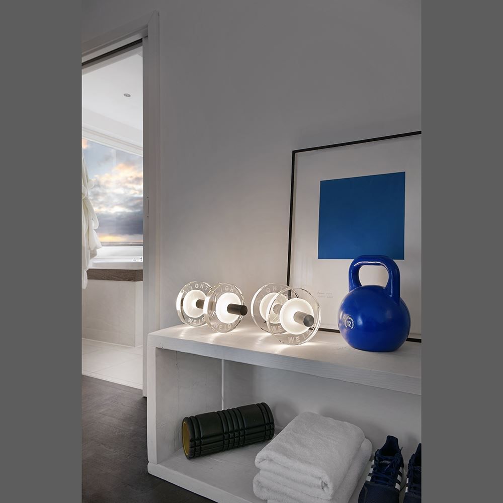 Lampade: Tischleuchte, Hantel-Design, 37 cm Länge – Nuovo (secondo la descrizione) da Kreuzlingen venduto da Smart-Light 1