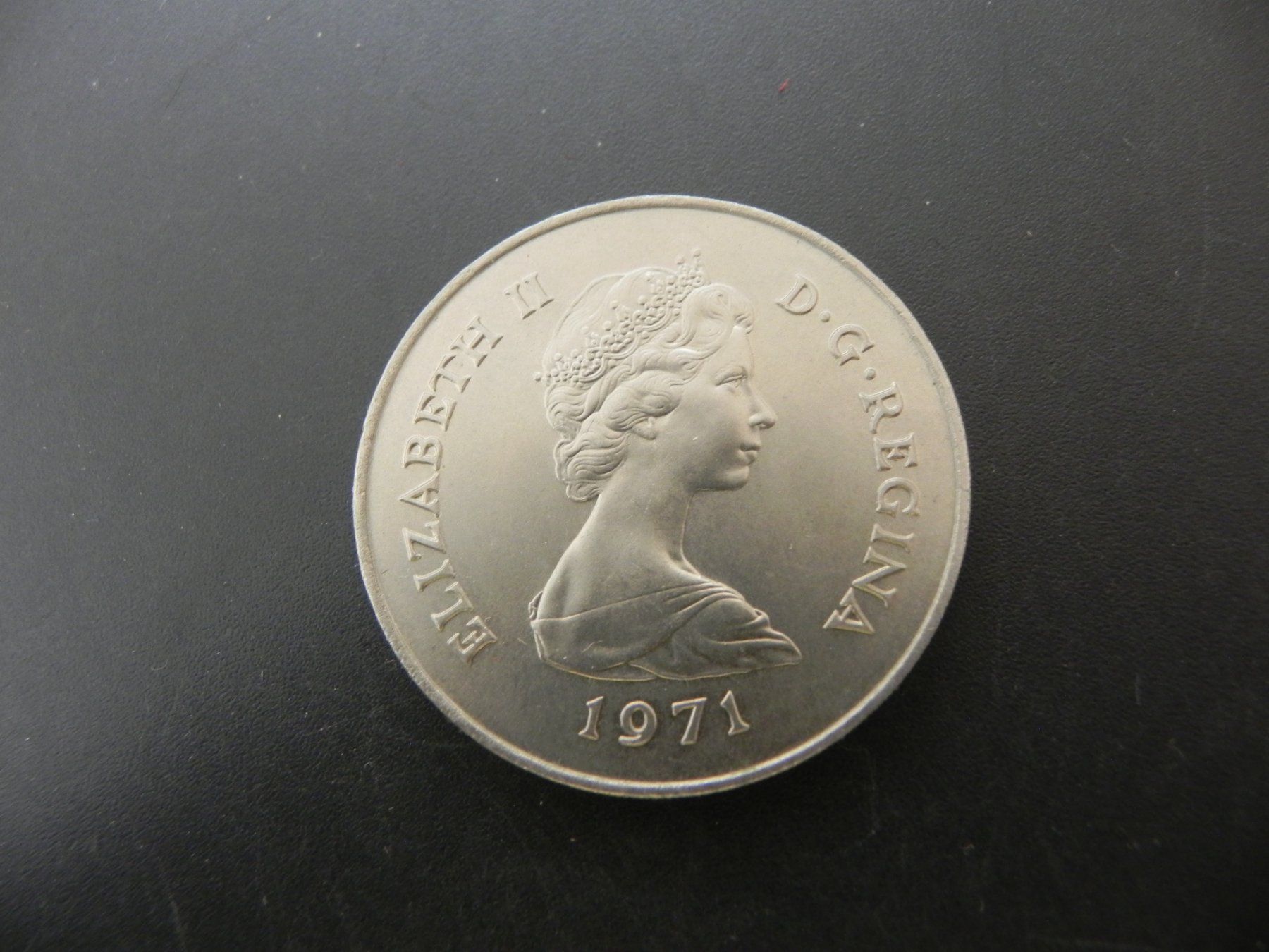 Alle Münzen: Gibraltar 25 New Pence 1971 - Berberaffe – Gebraucht aus Biel/Bienne von Gogolozi 1