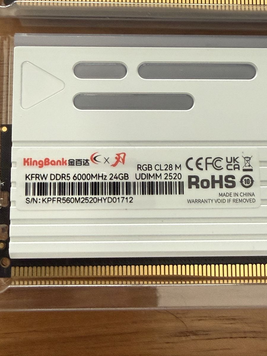 Memoria / RAM: KingBank 6000 CL28 48 GB – Usato da Montagnola venduto da doc1974 2