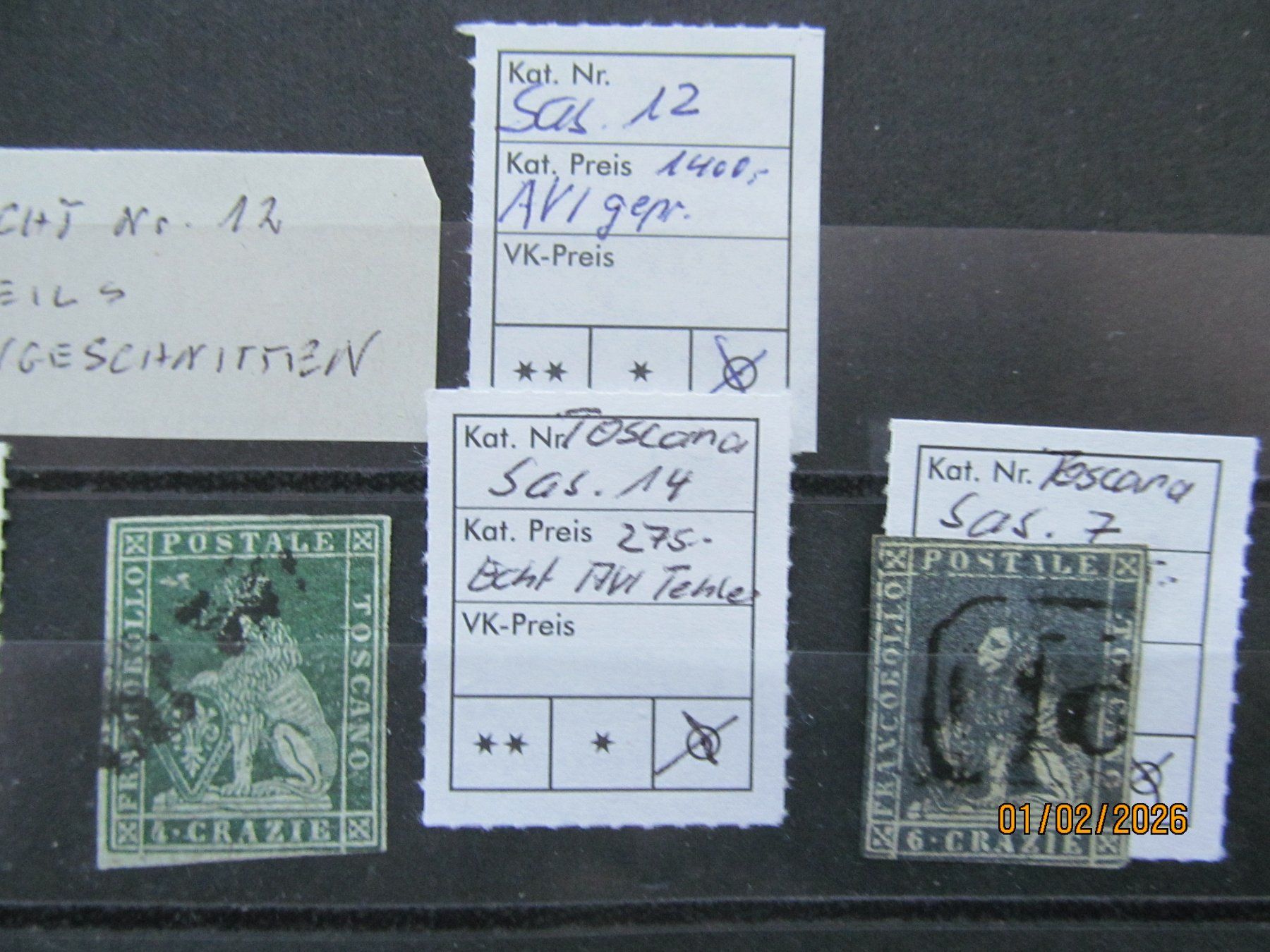 Alle Briefmarken: Toscana   Italien    1851/1857 – Gebraucht aus Hergiswil NW von Panda1990 4