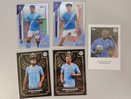 5 Kartenlot Manchester City (2xHaaland,Mukasa,Gvardiol, usw)