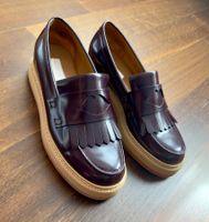See by Chloé Brekka Leder Loafers Burgundy Gr. 38 – wie neu