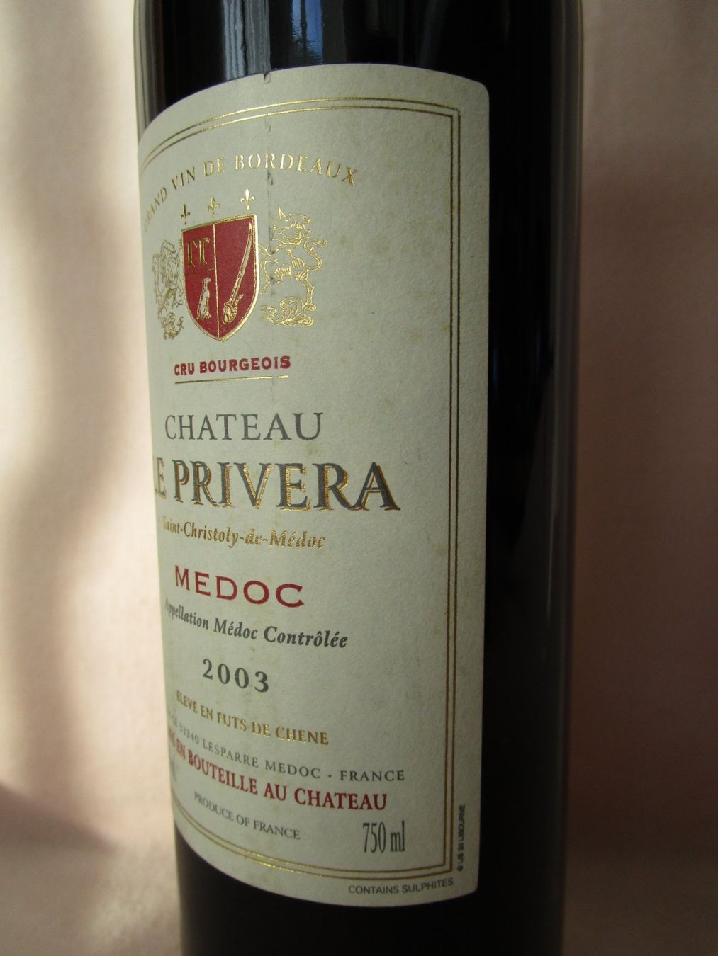 Vino: 2003 Chateau Le Privera, Medoc / IF008 – Nuovo (secondo la descrizione) da Eschenbach SG venduto da brocarte 3