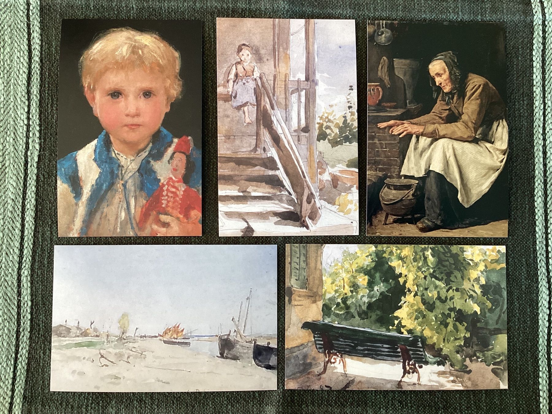 Cartes postales: Albert Anker, Postkarten, 5 Sujets – D'occasion à Mörschwil par Monzar