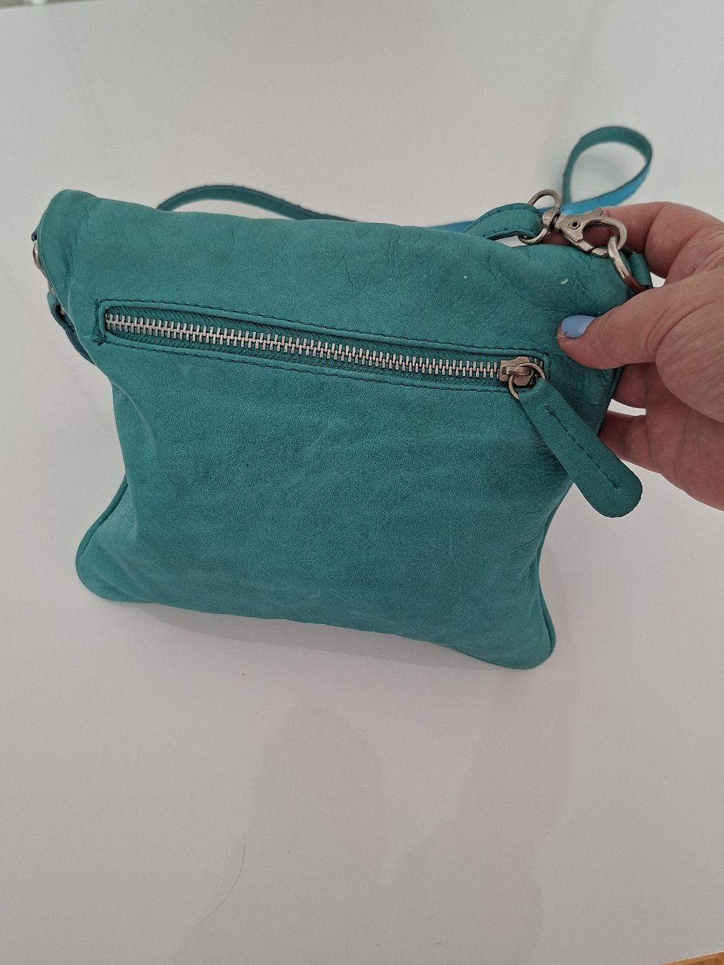 Vera Pelle Borse da donna: Sac Italien en Cuir Véritable Turquoise – Nuovo (secondo la descrizione) da Lutry venduto da Sim_Sta 2