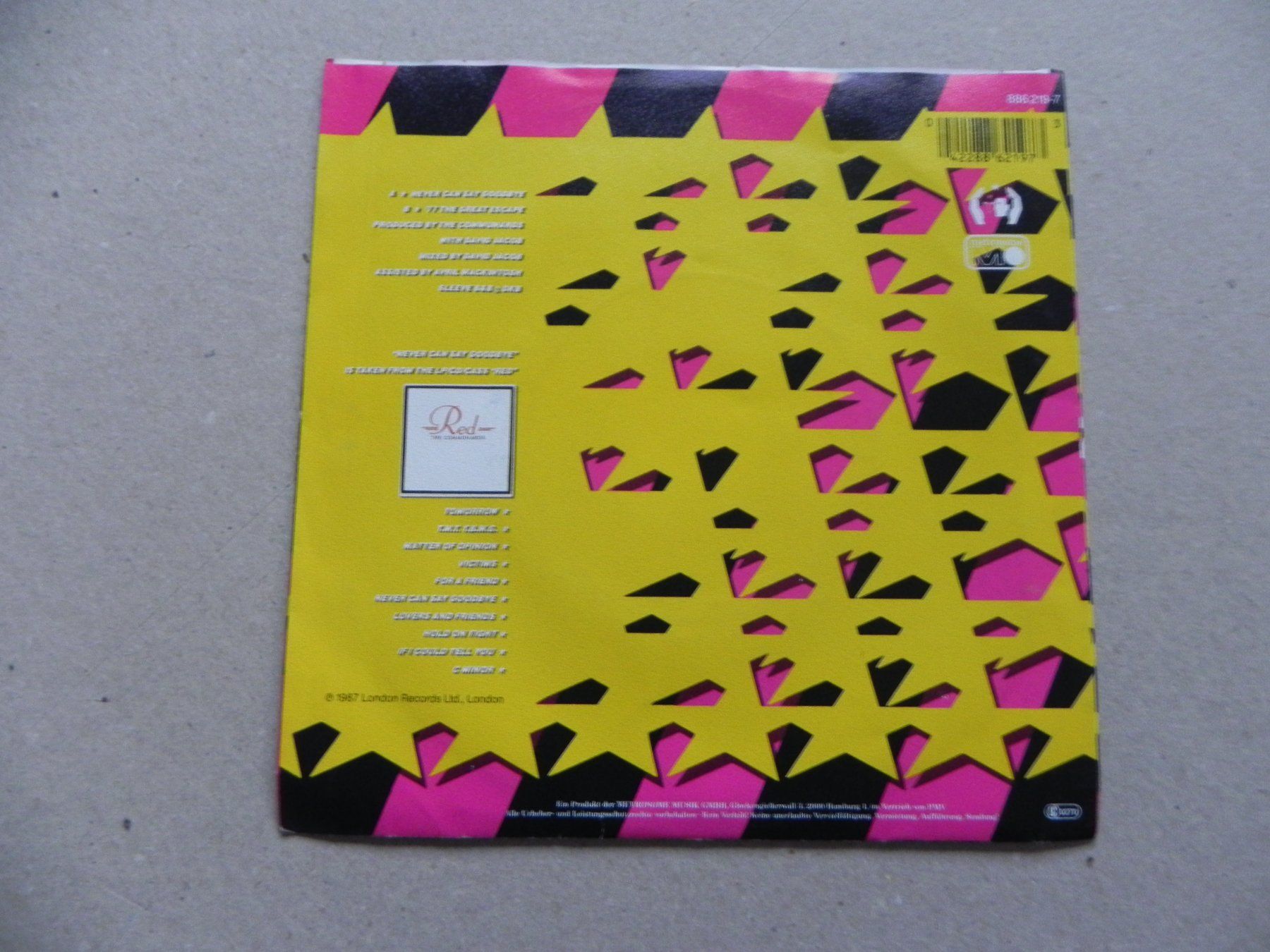 Dischi in vinile: Single 7" Brit. Pop Duo the Communards 1987 Never can say .. – Usato da Siebnen venduto da krimsie 1