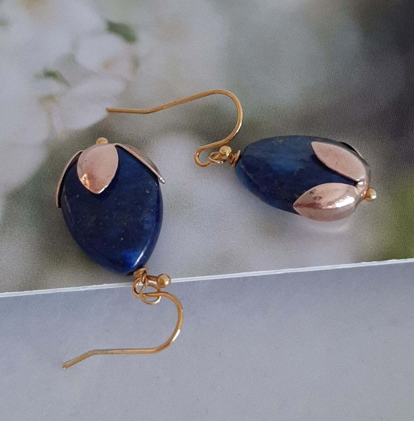 Orecchini pendenti & Orecchini a lobo: Lapislazuli Ohrschmuck! – Nuovo e nell'imballaggio originale da Allschwil venduto da Weyli18