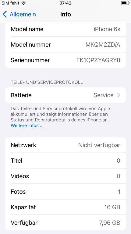 Telefoni cellulari / Smartphones: iPhone 6s 16 GB – Usato da Adligenswil venduto da g-day-mate 2